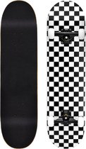 I Wannahave Skateboard - 31 x 7.6 Inch - 79 cm - Volwassenen en Kinderen - Max. Draagbaar 150KG Chess black white cubes