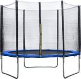 Trampoline met Veiligheidsnet en Ladder - Blauw - 244 cm