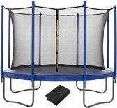 Springos Veiligheidsnet Trampoline | Trampoline Net | Geschikt voor 6 Palen | Ø 180 cm | Zwart