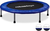 Relaxdays trampoline kinderen - opvouwbaar - indoor - kind tot 45 kg - klein - inklapbaar - 96 cm