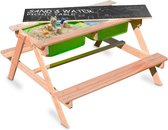 Picknicktafel kinderen 3in1 zand, water en krijt