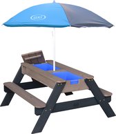 AXI Nick Zand & Water Picknicktafel in Antraciet/Grijs - Verstelbare Parasol - FSC Hout - Picknick tafel voor kinderen van hout