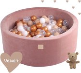 Velvet Teddy Beer Set. - Ballenbak baby - Speelgoed - Roze - Inclusief ballen