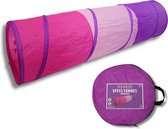 Mamboe Kruiptunnel Roze/Paars | 180x46cm | Speeltunnel voor Kinderen | Kruiprol | Kruiptunnel Kinderen | Inclusief Draagtas | Opvouwbaar | Voor Binnen en Buiten