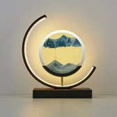 Pico NL® Bewegende Zandkunst Blauw met Licht - Zandloper Lamp - 3D Led Lamp - 180° draaibaar