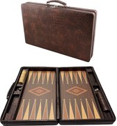 Backgammon koffer - Tavla - Luxe backgammon set - 44,5 x 27 x 6,5 cm