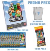 PANINI - MINECRAFT TRADING CARD - 1 COLLECTOR + 9 ZAKJES + 1 FAT PACK - PROMO PACK EN