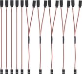 MMOBIEL 10X 5X 3-Pin RC Servo kabel / 5X Servo Y kabel voor RC Drone, Auto, Robot, etc.