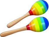 Maracas: STREEPJES L20cm, hout, 3+