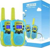 Walkie Talkie Voor Kinderen en Volwassenen - Portofoon - 5KM Bereik - 2 stuks - Geel en Blauw van Zedar