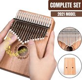 Kalimba Duimpiano Set 17 tonen Mbira Stemhamer - 8 Delige Set - Muziekinstrument