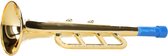 Plastic speelgoed trompet goud 23 cm - Muziekinstrumenten