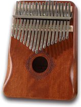 Kalimba Duimpiano 17 Tonen- met Muziekboek en Accessoires- Mahoniehout bloem