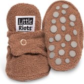 Little Riots - Babyslofjes - Fleece Stepper - Brownie - 6-12 Maanden (11,5cm) - Schoenmaat 18-19