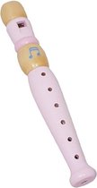 Blokfluit roze hout speelgoed muziekinstrument