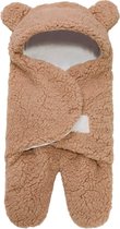 Babyslaapzak - Bruine teddy beer Inbakerdoek newborn - 0-2 mnd