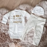 MM Baby cadeau geboorte meisje jongen set met tekst aanstaande zwanger kledingset pasgeboren unisex Bodysuit |  babykleding Huispakje | Kraamkado | Gift Set babyset kraamcadeau   aankondiging bekendmaking zwangerschap