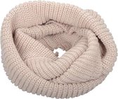 Gebreide dames sjaal effen Crème Beige - colsjaal 55x30 cm