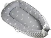 Buxibo Babynestje - Omkeerbare Babynest - Co-Sleeper/Bedbumper - Veilig Slapen - 88x53cm - Grijs