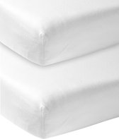 Meyco - Jersey hoeslaken co-sleeper - 2-pack - 50x90 cm - Wit