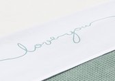 Jollein Baby Laken Wieg 75x100cm Love you - Stone Green