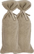 Meyco Uni kruikenzak - 2-pack - badstof - taupe