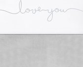 Jollein Baby Laken Ledikant 120x150cm Love you - Grey