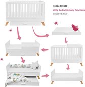 Hibaby - Hoppa cot bed 60x120 - Ledikant - Meegroeibed - Inclusief Matras