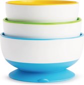 3 stay put suction bowls/ 3 kommetjes met zuignappen geel