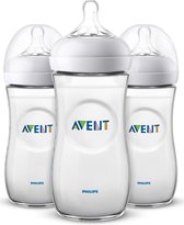 Philips Avent SCF036/37 Natural babyfles - 6m+ - Langzame Toevoer - 3 Stuks