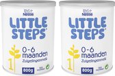 Nestlé Little Steps Standaard 1 flesvoeding - tot 6 maanden - 2 x 800 gram - zuigelingenvoeding