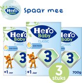 Hero Baby Peuter melk Classic 3 (1+ Jaar) - 3 x 700gr - Standaard 3 - Peutermelk - met Melkvet - Palmolie Vrij