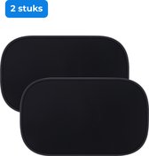 Nuvance - Zonnescherm Auto - 2 Stuks - met UV Protectie voor Baby en Kind - Zonwering Zijruiten - Zelfklevend - One Size - Zwart