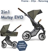 2in1 Kinderwagen Mutsy - Kinderbuggy - Green - Olive - kinderwagen - Zitje en Reiswieg