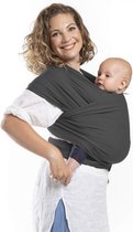 Baby Draagdoek - Babywrap - Baby Carrier - Babydrager - Buikdrager Baby – Baby Draagzak - Baby Sling | Ergonomisch | Met Tasje | Donker Grijs