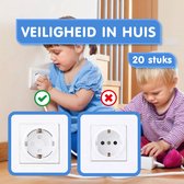 DoaH® Stopcontact beveiliging 20 stuks - GRATIS 3M plakstrip - Zelfklevend - Stopcontactbeschermers - Stopcontactbeveiliging - Stopcontact beveiliger - Kinderbeveiliging stopcontact - Baby beveiliging - Veiligheid - Baby - Kind - Huisdier