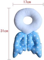 Baby hoofd bescherming - cadeau - baby - zachtekussen - bescherm - peuter - blauw hoof bescherm baby