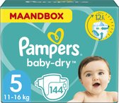 Pampers Baby-Dry Luiers - Maat 5 (11-16 kg) - 144 stuks - Maandbox