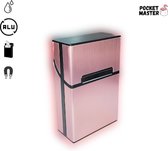 PocketMaster® Sigaretten Doosje - Rose- Aluminium - Sigaretten Houder/Hoesje - Weerbestendig - Stevig en Luxe Opbergdoosje