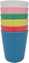 Kinderbekers BOBBY - Kampeer bekers - Campingbekers - Picknicken - Multicolor - Kunststof - 6 stuks