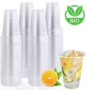Bio Plastic Bekers - 210 stuk(s) - 250 ml - Transparant - Cups - Plastic Glazen