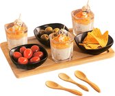 Absolu Chic - Bamboe - Amuse Set - Serveerplank - Borrelplank - Tapasplank - 10-Delig