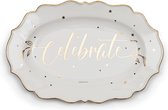 Riviera Maison Serveerschaal Kerst - Celebrate Serving Plate - Wit