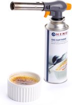 Hendi Crème Brûlée Brander - Gasbrander - Keukenbrander - Inclusief Gasbus