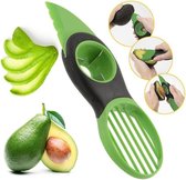 Avocadosnijder - 3-in-1 Avocado snijder en ontpitter - Eenvoudige avocado tool - Groen & zwart avocado mes