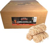 GrillKing - Houtwol Aanmaakkrullen ± 420 stuks  5kg FSC® Voordeeldoos - Aanmaakwokkels -lange brandduur