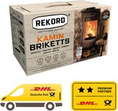 Rekord Bruinkool briketten 1x 18 stuks - briketten - haardhout- kachel- lignite - 10 kg.