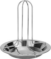 Krumble Kiprooster voor oven of barbecue - Kippenrooster - Kiphouder - Kip grillen - Chicken houder - BBQ kiphouder - Barbecue accessoires - RVS - Zilver