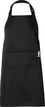 Chefs Fashion - Keukenschort - Zwart Schort - 2 zakken - Simpel verstelbaar - 71 x 82 cm