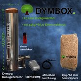 Dymbox 2,3L koud rookgenerator  incl. 15kg / 60Liter Eiken rookhout snippers t.w.v. € 39,95 (incl. luchtpomp + 1kg/3000ml beuk snippers starters set) voor rookovens rookkasten en BBQ ( cold smoker ) koud rook generator CSG